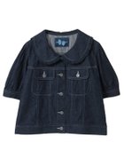 【ピンクハウス/PINK HOUSE】のデニムクロップドジャケット 大人の最旬トレンドファッション＆コーディネート founy(ファウニー) ファッション Fashion レディースファッション Fashion for Women アウター Coat / Outerwear Collection レディースジャケット・軽アウター Jackets クロップド Cropped, Short Length ジャケット Jacket, Outerwear チュニック Tunic, Long Top デニム Denim, Jeans Material ネップ Nepp, Slub Yarn フリル Frill, Ruffle エレガント 上品 Elegant thumbnail インディゴ|ID: prp329100004978229 ipo3291000000037308440