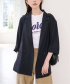 【ユーバイ スピック&スパン/U by Spick&Span】のUVカット ツイルダブルジャケット ネイビー|ID: prp329100004978238 ipo3291000000037308489
