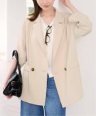 【ユーバイ スピック&スパン/U by Spick&Span】のUVカット ツイルダブルジャケット ベージュ|ID: prp329100004978238 ipo3291000000037308490