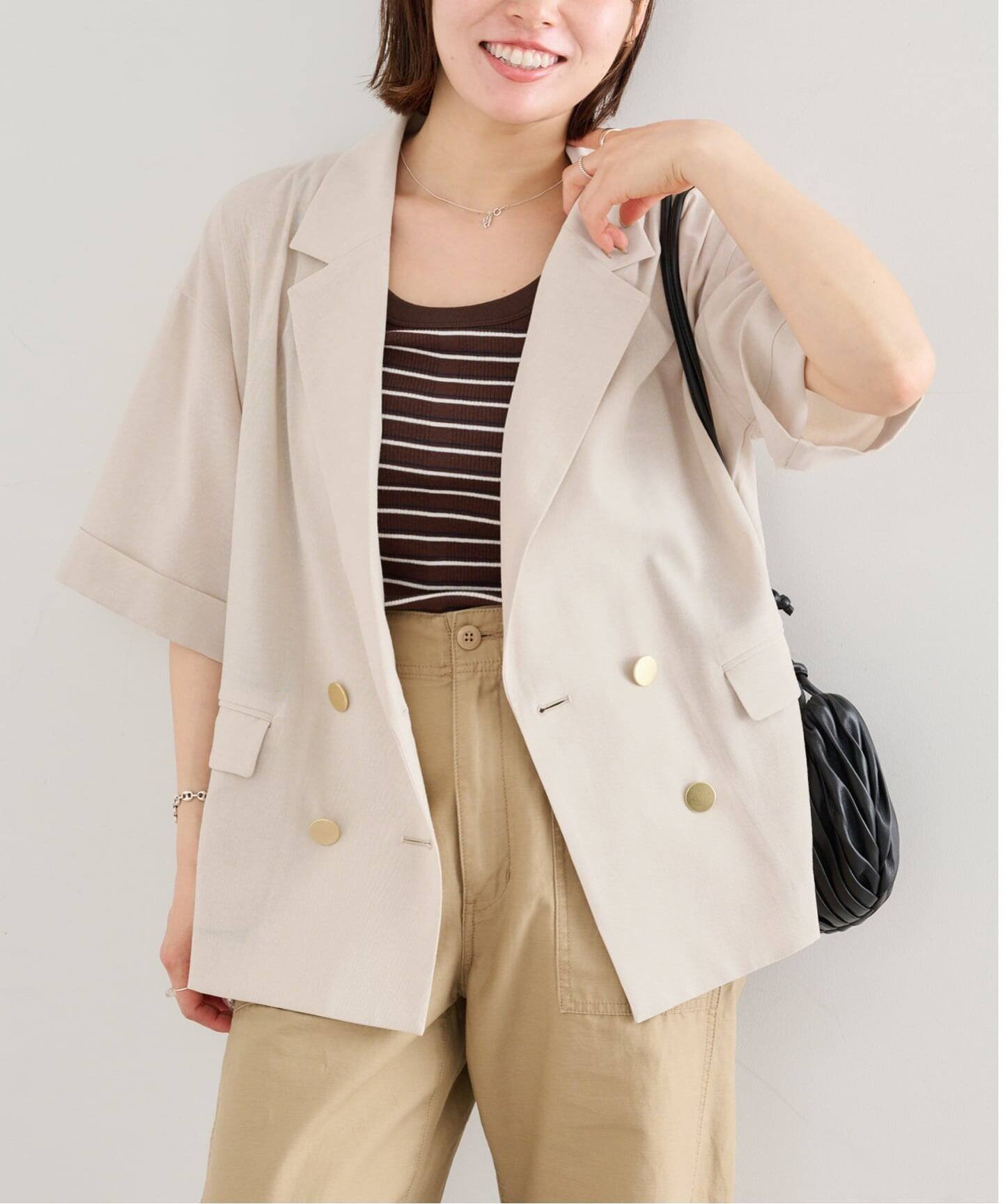 【ユーバイ スピック&スパン/U by Spick&Span】の《限定カラー》ウォッシャブルリネンジャケット インテリア・キッズ・メンズ・レディースファッション・服の通販 founy(ファウニー) 　ファッション　Fashion　レディースファッション　Fashion for Women　アウター　Coat / Outerwear Collection　レディースジャケット・軽アウター　Jackets　コンパクト　Compact, Small Size　ショルダー　Shoulder, Shoulder Strap　ジャケット　Jacket, Outerwear　スマート　Smart, Elegant　ドロップ　Drop Shoulder, Dropped Style　バランス　Balance, Style Balance　夏　Summer　ベージュ|ID: prp329100004978239 ipo3291000000037308494