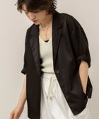 【ノーリーズ/NOLLEY'S】の【MAQWEL/マクウェル】サテンハーフスリーブジャケット 大人の最旬トレンドファッション＆コーディネート founy(ファウニー) ファッション Fashion レディースファッション Fashion for Women アウター Coat / Outerwear Collection レディースジャケット・軽アウター Jackets 2026年 2026 2026春夏・S/S Spring/Summer 2026 SS26 おすすめ Recommended / Our Picks サテン Satin, Glossy Fabric ジャケット Jacket, Outerwear タンク Tank Top, Sleeveless Top フロント Front, Front Design 半袖 Short Sleeve, Half Sleeve 夏 Summer thumbnail ブラック|ID: prp329100004978241 ipo3291000000037308502