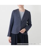 【レリアン/LEILIAN】のVネックノーカラージャケット【Leilian WHITE LABEL】 ネイビー系|ID: prp329100004978253 ipo3291000000037308541