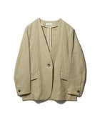 【エストネーション/ESTNATION】のESTNATION / リネンノーカラージャケット 大人の最旬トレンドファッション＆コーディネート founy(ファウニー) ファッション Fashion レディースファッション Fashion for Women アウター Coat / Outerwear Collection レディースジャケット・軽アウター Jackets ノーカラージャケット / シンプル上品コーデ Collarless Jackets おすすめ Recommended / Our Picks ジャケット Jacket, Outerwear セットアップ Set-Up, Coordinated Outfit フロント Front, Front Design リネン Linen, Linen Fabric thumbnail ベージュ|ID: prp329100004978262 ipo3291000000037308573