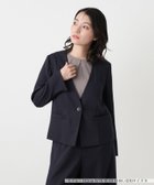 【レリアン/LEILIAN】のVネックノーカラージャケット ネイビー|ID: prp329100004978266 ipo3291000000037308583