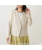 【レリアン/LEILIAN】のVネックノーカラージャケット ベージュ|ID: prp329100004978266 ipo3291000000037308584