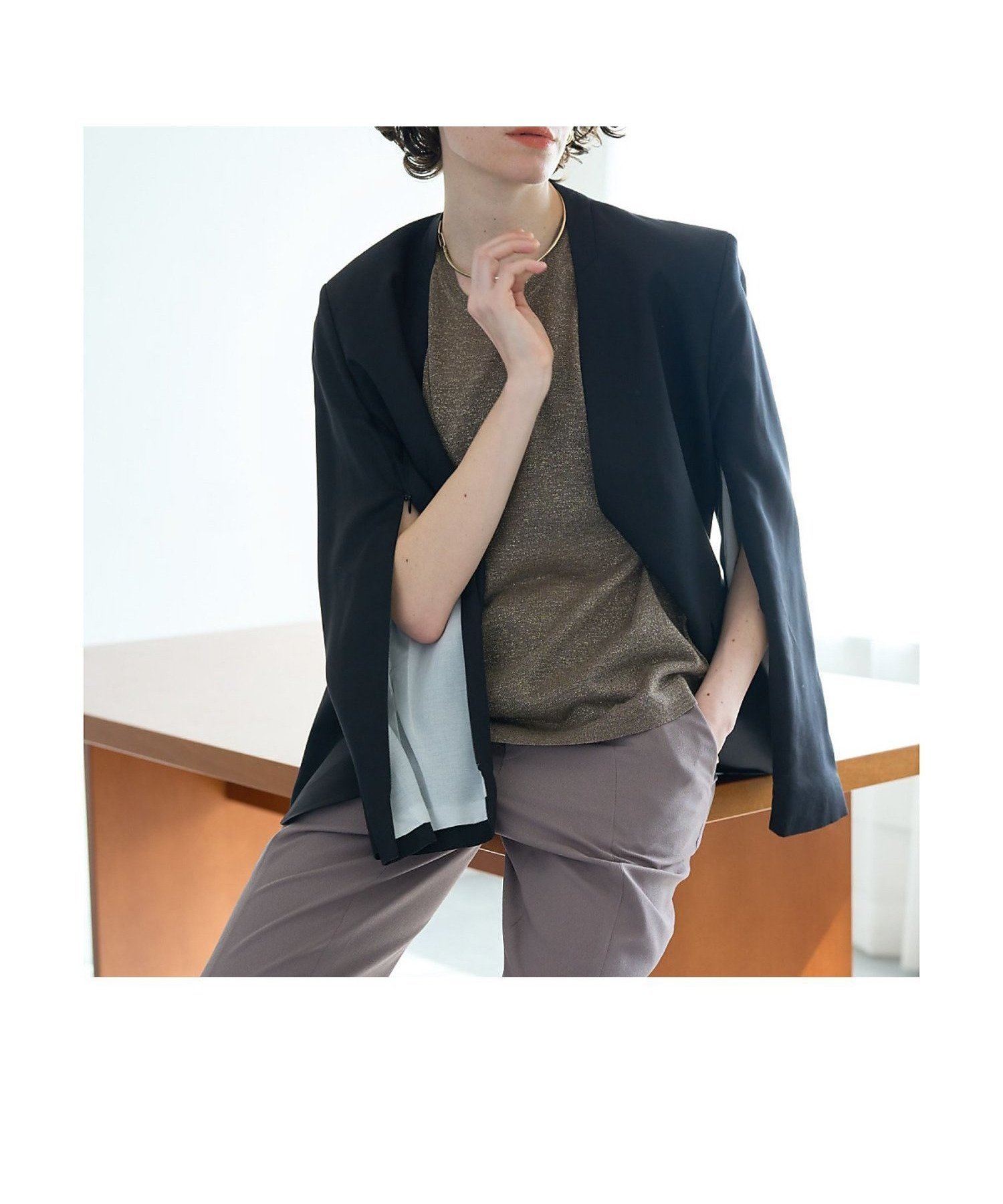 【カリテ/qualite】の【Oggi・CLASSY掲載】袖コンシールあきJK インテリア・キッズ・メンズ・レディースファッション・服の通販 founy(ファウニー) 　雑誌掲載アイテム　Magazine Picks & Fashion Features　ファッション雑誌　Fashion Magazines　オッジ　Oggi　クラッシィ　CLASSY.　ファッション　Fashion　レディースファッション　Fashion for Women　トップス・カットソー　Cut & Sew Tops　11月号　November Issue　スリット　Slit, Slit Detail　デニム　Denim, Jeans Material　雑誌　Magazine, Fashion Magazine　ブラック|ID: prp329100004978271 ipo3291000000037308601