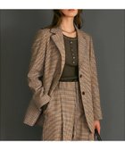 【カリテ/qualite】の【Oggi・Can Cam 掲載】【セットアップ対応】TWツイルチェックテーラー ベージュ|ID: prp329100004978274 ipo3291000000037308613