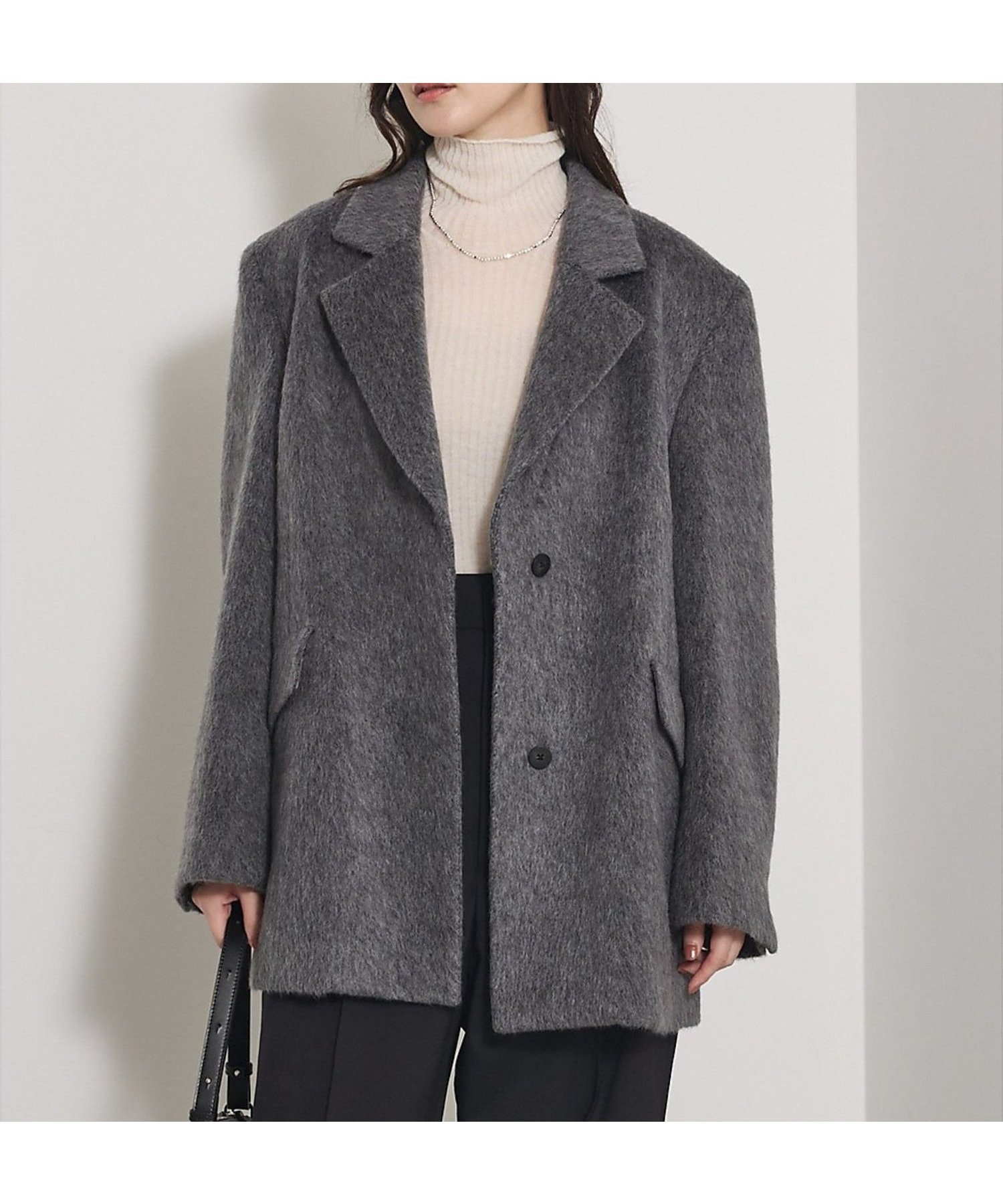 【カリテ/qualite】の【CLASSY・BAILA掲載】シャギージャコット インテリア・キッズ・メンズ・レディースファッション・服の通販 founy(ファウニー) 　雑誌掲載アイテム　Magazine Picks & Fashion Features　ファッション雑誌　Fashion Magazines　バイラ　BAILA　クラッシィ　CLASSY.　ファッション　Fashion　レディースファッション　Fashion for Women　11月号　November Issue　ショルダー　Shoulder, Shoulder Strap　ショート　Short, Short Length　スリム　Slim, Slim Fit　バランス　Balance, Style Balance　フェミニン　Feminine, Girly　マニッシュ　Mannish, Boyish　雑誌　Magazine, Fashion Magazine　グレー|ID: prp329100004978279 ipo3291000000037308629