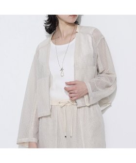 【コムサ/COMME CA】のSサイズ 【セットアップ対応】リネンシアーラッセル ブルゾン 大人の最旬トレンドファッション＆コーディネート founy(ファウニー) ファッション Fashion レディースファッション Fashion for Women アウター Coat / Outerwear Collection ブルゾンジャケット・スポーティアウター Blouson Jackets オーガンジー Organza Fabric コンパクト Compact, Small Size サテン Satin, Glossy Fabric スリット Slit, Slit Detail セットアップ Set-Up, Coordinated Outfit テーラード Tailored, Tailored Fit デコルテ Décolleté, Neckline バランス Balance, Style Balance フロント Front, Front Design ブルゾン Blouson, Bomber Jacket ボックス Boxy, Box Shape ポケット Pocket, Pocket Detail メタル Metal, Metal Parts ラッセル Raschel, Raschel Lace リネン Linen, Linen Fabric おすすめ Recommended / Our Picks 夏 Summer |ID:prp329100004978287