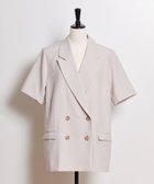 【ノエラ/Noela】のリネンライクハーフスリーブジャケット ベージュ|ID: prp329100004978304 ipo3291000000037308709