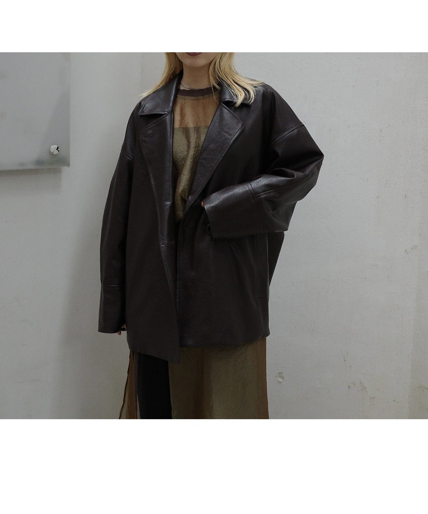 【ノミネ/NOMINE】のフェイクレザー オーバー ジャケット インテリア・キッズ・メンズ・レディースファッション・服の通販 founy(ファウニー) 　ファッション　Fashion　レディースファッション　Fashion for Women　アウター　Coat / Outerwear Collection　レディースジャケット・軽アウター　Jackets　おすすめ　Recommended / Our Picks　ジャケット　Jacket, Outerwear　セットアップ　Set-Up, Coordinated Outfit　フェイクレザー　Faux Leather, PU Leather　ブルゾン　Blouson, Bomber Jacket　ブラウン|ID: prp329100004978310 ipo3291000000037308728