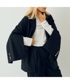 【ルージュヴィフラクレ/Rouge vif la cle】の【一部店舗限定】【2点セット】スリットジャケット ウエストクロスパンツSET ブラック|ID: prp329100004978317 ipo3291000000037308754