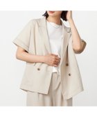 【コムサイズム/COMME CA ISM】のリネンライク 半袖シャツジャケット / セットアップ対応 ベージュ|ID: prp329100004978328 ipo3291000000037308792
