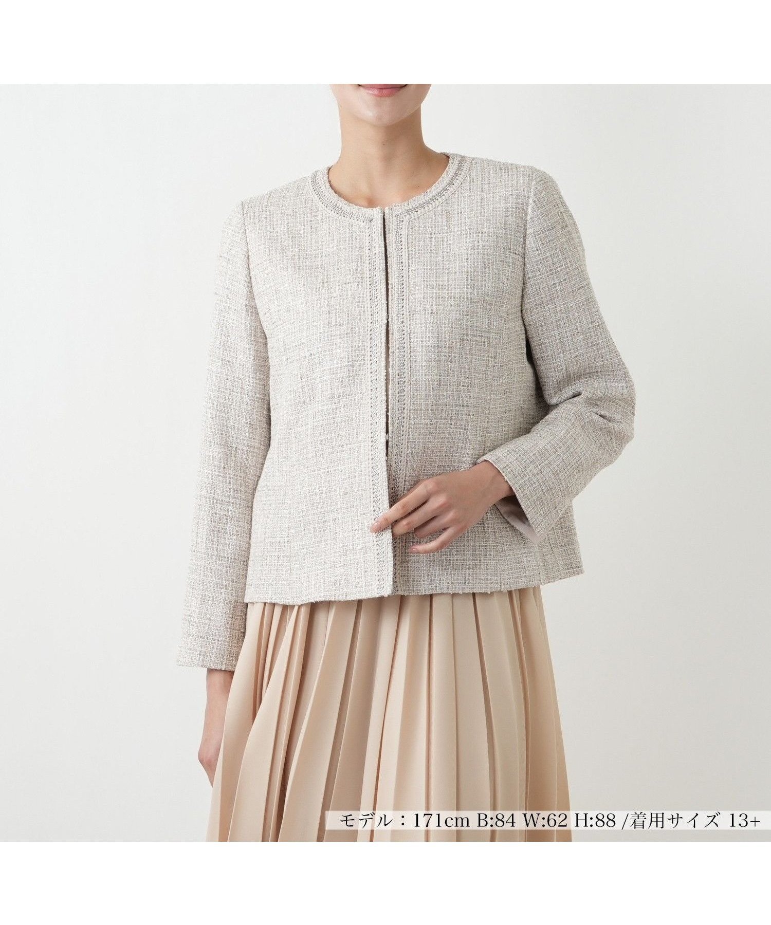【レリアンプラスハウス/Leilian PLUS HOUSE】の【店舗人気】ファンシーツイードジャケット 大人の最旬トレンドファッション＆コーディネート founy(ファウニー) 　ファッション　Fashion　レディースファッション　Fashion for Women　アウター　Coat / Outerwear Collection　レディースジャケット・軽アウター　Jackets　アクセサリー　Fashion Accessories　インナー　Innerwear　ジャケット　Jacket, Outerwear　セレモニー　Ceremony　ツイード　Twill, Twill Weave　フランス　France, French　ポケット　Pocket, Pocket Detail　ミックス　Mix, Mixed Style　エレガント 上品　Elegant　人気　Popular, Best Seller　春　Spring　 other-1|ID: prp329100004978329 ipo3291000000037308793