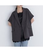 【ナチュラル ビューティー ベーシック/NATURAL BEAUTY BASIC】のリネンライク SETUP ハーフスリーブジャケット 大人の最旬トレンドファッション＆コーディネート founy(ファウニー) ファッション Fashion レディースファッション Fashion for Women アウター Coat / Outerwear Collection レディースジャケット・軽アウター Jackets おすすめ Recommended / Our Picks ショルダー Shoulder, Shoulder Strap ショート Short, Short Length スタイリッシュ Stylish, Fashionable セットアップ Set-Up, Coordinated Outfit ドロップ Drop Shoulder, Dropped Style thumbnail チャコール1|ID: prp329100004978337 ipo3291000000037308819