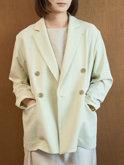 【エミ/emmi】のリラックスダブルブレストジャケット【セットアップ対応】 インテリア・キッズ・メンズ・レディースファッション・服の通販 founy(ファウニー) 　ファッション　Fashion　レディースファッション　Fashion for Women　アウター　Coat / Outerwear Collection　レディースジャケット・軽アウター　Jackets　おすすめ　Recommended / Our Picks　キャミワンピース　Cami Dress, Slip Dress　ジャケット　Jacket, Outerwear　スマート　Smart, Elegant　セットアップ　Set-Up, Coordinated Outfit　ダブル　Double, Double-Breasted　フェミニン　Feminine, Girly　ポケット　Pocket, Pocket Detail　夏　Summer　長袖　Long Sleeve, Full Sleeve　LIME[022]|ID: prp329100004978340 ipo3291000000037308829