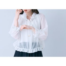 【ローズティアラ/Rose Tiara】のライトメッシュブルゾン 大人の最旬トレンドファッション＆コーディネート founy(ファウニー) ファッション Fashion レディースファッション Fashion for Women アウター Coat / Outerwear Collection ブルゾンジャケット・スポーティアウター Blouson Jackets ギャザー Gathered, Ruffled シアー Sheer, See-Through スタンダード Standard, Basic スピンドル Spindle, Drawcord スマート Smart, Elegant フェミニン Feminine, Girly プリント Print, Printed Pattern ポケット Pocket, Pocket Detail メッシュ Mesh, Net Fabric 夏 Summer エレガント 上品 Elegant |ID:prp329100004978358