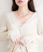 【ナチュラルクチュール/natural couture】のリバーレースVネックカーデ 大人の最旬トレンドファッション＆コーディネート founy(ファウニー) ファッション Fashion レディースファッション Fashion for Women トップス・カットソー Cut & Sew Tops Vネックトップス V-Neck Tops / V-Cut Neckline Shirts アクセサリー Fashion Accessories インナー Innerwear エレガント 上品 Elegant カットソー Cut and Sewn Top カーディガン Cardigan, Knitwear サンダル Sandals, Summer Shoes スニーカー Sneakers, Trainers スリット Slit, Slit Detail ダウン Down, Puffer デコルテ Décolleté, Neckline デニム Denim, Jeans Material トレンド Trend, Trending Now ネックレス Necklace, Pendant Necklace パール Pearl, Pearl Accent フェミニン Feminine, Girly フレア Flare, Flared フロント Front, Front Design プリーツ Pleats, Pleated レース Lace, Lace Fabric 再入荷 Restock / Back in Stock 2026年 2026 2026春夏・S/S Spring/Summer 2026 SS26 thumbnail オフホワイト|ID: prp329100004978367 ipo3291000000037308912