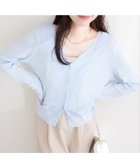 【ナチュラルクチュール/natural couture】のリバーレースVネックカーデ 大人の最旬トレンドファッション＆コーディネート founy(ファウニー) ファッション Fashion レディースファッション Fashion for Women トップス・カットソー Cut & Sew Tops Vネックトップス V-Neck Tops / V-Cut Neckline Shirts アクセサリー Fashion Accessories インナー Innerwear エレガント 上品 Elegant カットソー Cut and Sewn Top カーディガン Cardigan, Knitwear サンダル Sandals, Summer Shoes スニーカー Sneakers, Trainers スリット Slit, Slit Detail ダウン Down, Puffer デコルテ Décolleté, Neckline デニム Denim, Jeans Material トレンド Trend, Trending Now ネックレス Necklace, Pendant Necklace パール Pearl, Pearl Accent フェミニン Feminine, Girly フレア Flare, Flared フロント Front, Front Design プリーツ Pleats, Pleated レース Lace, Lace Fabric 再入荷 Restock / Back in Stock 2026年 2026 2026春夏・S/S Spring/Summer 2026 SS26 thumbnail サックスブルー|ID: prp329100004978367 ipo3291000000037308915