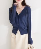 【ナチュラルクチュール/natural couture】のリバーレースVネックカーデ 大人の最旬トレンドファッション＆コーディネート founy(ファウニー) ファッション Fashion レディースファッション Fashion for Women トップス・カットソー Cut & Sew Tops Vネックトップス V-Neck Tops / V-Cut Neckline Shirts アクセサリー Fashion Accessories インナー Innerwear エレガント 上品 Elegant カットソー Cut and Sewn Top カーディガン Cardigan, Knitwear サンダル Sandals, Summer Shoes スニーカー Sneakers, Trainers スリット Slit, Slit Detail ダウン Down, Puffer デコルテ Décolleté, Neckline デニム Denim, Jeans Material トレンド Trend, Trending Now ネックレス Necklace, Pendant Necklace パール Pearl, Pearl Accent フェミニン Feminine, Girly フレア Flare, Flared フロント Front, Front Design プリーツ Pleats, Pleated レース Lace, Lace Fabric 再入荷 Restock / Back in Stock 2026年 2026 2026春夏・S/S Spring/Summer 2026 SS26 thumbnail ネイビー|ID: prp329100004978367 ipo3291000000037308916