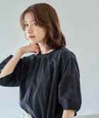 【スタディオ クリップ/studio CLIP】のラミー混リブ付きシアーTブラウス 大人の最旬トレンドファッション＆コーディネート founy(ファウニー) ファッション Fashion レディースファッション Fashion for Women トップス・カットソー Cut & Sew Tops シャツ・ブラウス・オフィスカジュアル Elegant Blouses & Button-Ups おすすめ Recommended / Our Picks カットソー Cut and Sewn Top サロペット Overalls, Salopette シアー Sheer, See-Through スリーブ Sleeve, Long Sleeve / Short Sleeve デニム Denim, Jeans Material バランス Balance, Style Balance thumbnail ブラック19|ID: prp329100004978372 ipo3291000000037308945