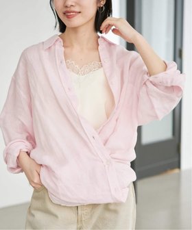 【スローブ イエナ/SLOBE IENA】 リネンコットンカシュクールシャツ大人の最旬トレンドファッション＆コーディネート founy(ファウニー) ファッション Fashion レディースファッション Fashion for Women トップス・カットソー Cut & Sew Tops シャツ・ブラウス・オフィスカジュアル Elegant Blouses & Button-Ups 2026年 2026 2026春夏・S/S Spring/Summer 2026 SS26 デニム Denim, Jeans Material バランス Balance, Style Balance ベーシック Basic, Essential リネン Linen, Linen Fabric リラックス Relax, Relaxed Fit 人気 Popular, Best Seller |ID:prp329100004978377