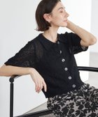 【ビューティ&ユース ユナイテッドアローズ/BEAUTY&YOUTH / UNITED ARROWS】のノットヤーンニット ハーフスリーブ シャツ カーディガン ウォッシャブル BLACK|ID: prp329100004978380 ipo3291000000037308982