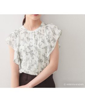 【インデックス/INDEX】の【日比谷花壇コラボ】線画フラワーピンタックブラウス【防シワ/洗濯機OK】 大人の最旬トレンドファッション＆コーディネート founy(ファウニー) ファッション Fashion レディースファッション Fashion for Women トップス・カットソー Cut & Sew Tops シャツ・ブラウス・オフィスカジュアル Elegant Blouses & Button-Ups コラボ Collaboration, Collab コレクション Collection, Seasonal Line スカーフ Scarf, Neckwear スペシャル Special, Limited Edition スマート Smart, Elegant スリーブ Sleeve, Long Sleeve / Short Sleeve バランス Balance, Style Balance フォーマル Formal, Dressy フリル Frill, Ruffle フロント Front, Front Design モチーフ Motif, Design Theme 旅行 Travel エレガント 上品 Elegant ギフト プレゼント Gift / Present |ID:prp329100004978388