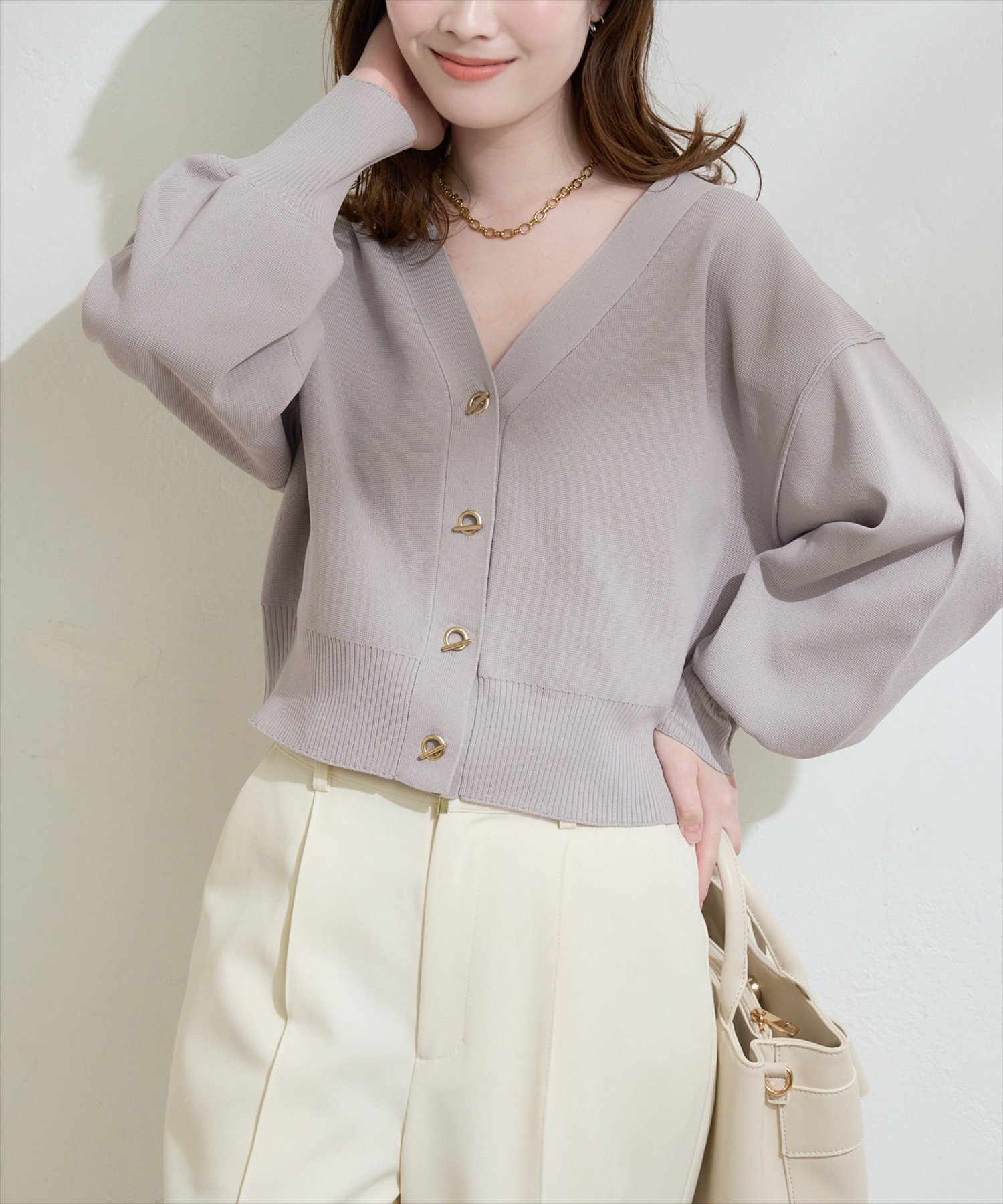 【ナチュラルクチュール/natural couture】のプチプラハトメバー釦カーデ インテリア・キッズ・メンズ・レディースファッション・服の通販 founy(ファウニー) 　ファッション　Fashion　レディースファッション　Fashion for Women　カーディガン　Cardigan, Knitwear　シンプル　Simple, Minimal　再入荷　Restock / Back in Stock　プチプライス・低価格　Affordable / Budget Price　おすすめ　Recommended / Our Picks　2026年　2026　2026春夏・S/S　Spring/Summer 2026 SS26　ライトグレー|ID: prp329100004978391 ipo3291000000037309052