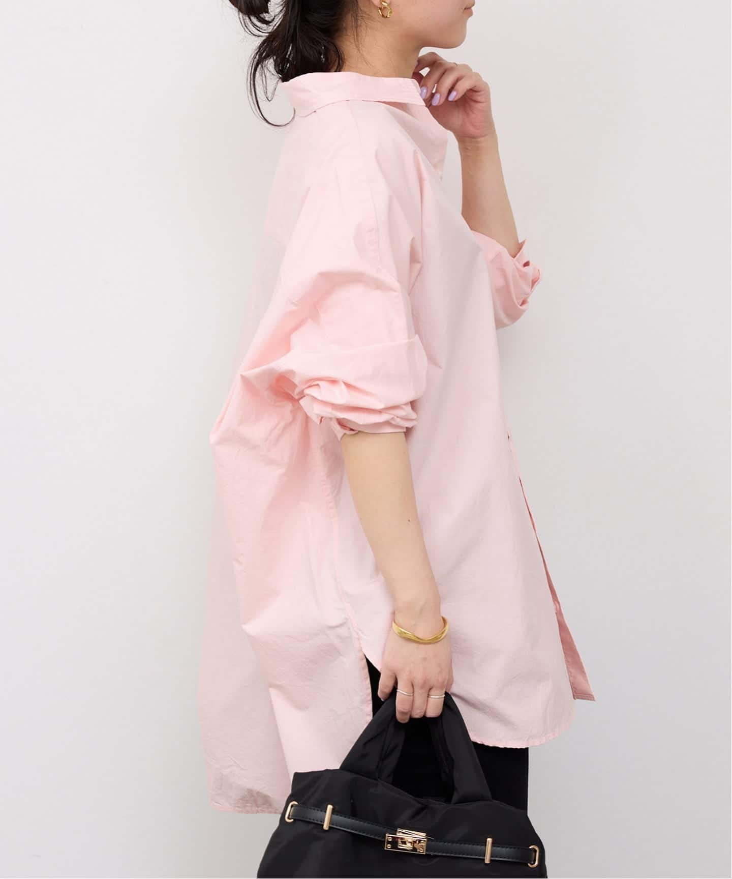 【スローブ イエナ/SLOBE IENA】の《WEB限定/追加》オーバーサイズシャツ インテリア・キッズ・メンズ・レディースファッション・服の通販 founy(ファウニー) 　ファッション　Fashion　レディースファッション　Fashion for Women　トップス・カットソー　Cut & Sew Tops　シャツ・ブラウス・オフィスカジュアル　Elegant Blouses & Button-Ups　2026年　2026　2026春夏・S/S　Spring/Summer 2026 SS26　ベーシック　Basic, Essential　夏　Summer　春　Spring　S/S・春夏　SS, Spring/Summer, Warm Season　羽織　Haori, Light Jacket　ピンク A|ID: prp329100004978392 ipo3291000000037309061