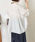 【ジェナ エスパス メルヴェイユ/Jena espace merveilleux】の【WEB限定カラー/リバイバル】バックシャーリングシャツ 大人の最旬トレンドファッション＆コーディネート founy(ファウニー) ファッション Fashion レディースファッション Fashion for Women トップス・カットソー Cut & Sew Tops シャツ・ブラウス・オフィスカジュアル Elegant Blouses & Button-Ups キャミソール Camisole, Spaghetti Strap Top シャーリング Shirring, Ruched スマート Smart, Elegant ノースリーブ Sleeveless, No-Sleeve フィット Fit, Slim Fit 羽織 Haori, Light Jacket リラックス Relax, Relaxed Fit 再入荷 Restock / Back in Stock おすすめ Recommended / Our Picks エレガント 上品 Elegant thumbnail オフホワイト|ID: prp329100004978397 ipo3291000000037309082