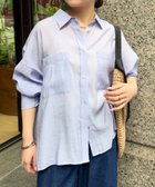 【ジェナ エスパス メルヴェイユ/Jena espace merveilleux】の【WEB限定カラー/リバイバル】バックシャーリングシャツ 大人の最旬トレンドファッション＆コーディネート founy(ファウニー) ファッション Fashion レディースファッション Fashion for Women トップス・カットソー Cut & Sew Tops シャツ・ブラウス・オフィスカジュアル Elegant Blouses & Button-Ups キャミソール Camisole, Spaghetti Strap Top シャーリング Shirring, Ruched スマート Smart, Elegant ノースリーブ Sleeveless, No-Sleeve フィット Fit, Slim Fit 羽織 Haori, Light Jacket リラックス Relax, Relaxed Fit 再入荷 Restock / Back in Stock おすすめ Recommended / Our Picks エレガント 上品 Elegant thumbnail パープル|ID: prp329100004978397 ipo3291000000037309084