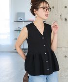 【フリークスストア/FREAK'S STORE】の限定展開 サマーニット ペプラム ノースリーブ ボタン ベスト 大人の最旬トレンドファッション＆コーディネート founy(ファウニー) ファッション Fashion レディースファッション Fashion for Women アウター Coat / Outerwear Collection トップス・カットソー Cut & Sew Tops ニット Knit Tops & Sweaters キャミソール&ノースリーブ Camisoles & Sleeveless Tops ベスト&ジレ / 重ね着スタイル Vests & Gilets 2026年 2026 2026春夏・S/S Spring/Summer 2026 SS26 おすすめ Recommended / Our Picks インナー Innerwear サマー Summer, Summer Style シンプル Simple, Minimal スラックス Slacks, Dress Pants ノースリーブ Sleeveless, No-Sleeve ベスト Vest, Waistcoat ペプラム Peplum, Flared Hem ボトム Bottoms, Lower Wear 半袖 Short Sleeve, Half Sleeve 夏 Summer S/S・春夏 SS, Spring/Summer, Warm Season thumbnail ブラック|ID: prp329100004978398 ipo3291000000037309088