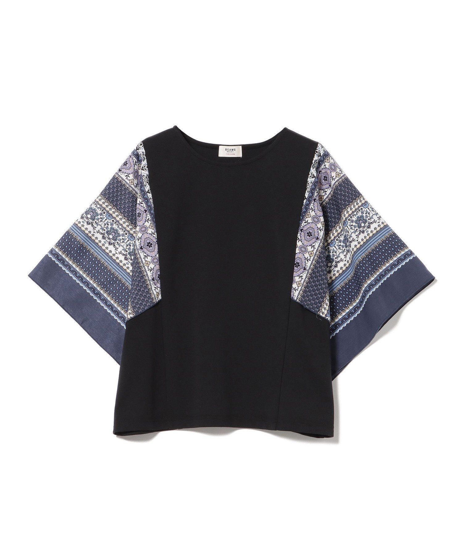 【ビームス ハート/BEAMS HEART】の袖 スカーフ プルオーバー インテリア・キッズ・メンズ・レディースファッション・服の通販 founy(ファウニー) 　ファッション　Fashion　レディースファッション　Fashion for Women　トップス・カットソー　Cut & Sew Tops　カジュアルプルオーバー・ニットトップス　Pullovers & Knit Tops / Casual Pullovers　アンティーク　Antique-Inspired　シンプル　Simple, Minimal　スカーフ　Scarf, Neckwear　BLACK|ID: prp329100004978409 ipo3291000000037309149