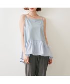 【スタイルドア/STYLEDOOR】のドッキングフレアーヘムレイヤードキャミソール 大人の最旬トレンドファッション＆コーディネート founy(ファウニー) ファッション Fashion レディースファッション Fashion for Women トップス・カットソー Cut & Sew Tops キャミソール&ノースリーブ Camisoles & Sleeveless Tops インナー Innerwear カットソー Cut and Sewn Top キャミソール Camisole, Spaghetti Strap Top シルケット Silket, Silky Cotton タイプライター Typewriter Fabric, Crisp Cotton ドッキング Docking, Mixed Material ペプラム Peplum, Flared Hem thumbnail サックス|ID: prp329100004978411 ipo3291000000037309162
