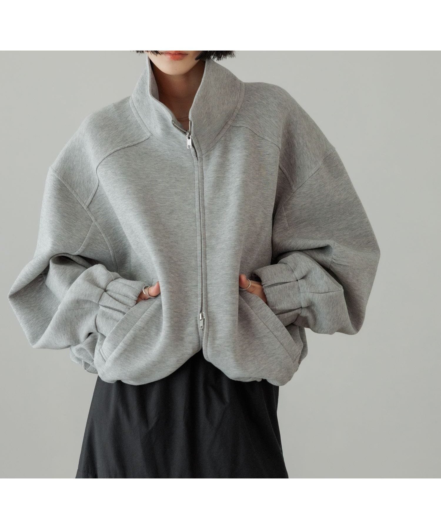 【ローリーズファーム/LOWRYS FARM】のダンボールブルゾン インテリア・キッズ・メンズ・レディースファッション・服の通販 founy(ファウニー) 　ファッション　Fashion　レディースファッション　Fashion for Women　アウター　Coat / Outerwear Collection　ブルゾンジャケット・スポーティアウター　Blouson Jackets　おすすめ　Recommended / Our Picks　タイトスカート　Pencil Skirt, Tight Skirt　トレンド　Trend, Trending Now　ブルゾン　Blouson, Bomber Jacket　ボトム　Bottoms, Lower Wear　グレー12|ID: prp329100004978414 ipo3291000000037309186