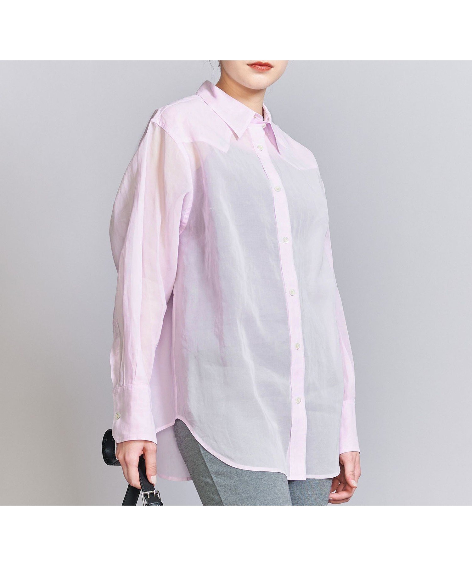 【ユナイテッドアローズ/UNITED ARROWS】のコットンシアー ウエスタンシャツ インテリア・キッズ・メンズ・レディースファッション・服の通販 founy(ファウニー) 　ファッション　Fashion　レディースファッション　Fashion for Women　トップス・カットソー　Cut & Sew Tops　シャツ・ブラウス・オフィスカジュアル　Elegant Blouses & Button-Ups　インナー　Innerwear　ウエスタン　Western Style　オーガンジー　Organza Fabric　シルク　Silk, 100% Silk　プリント　Print, Printed Pattern　羽織　Haori, Light Jacket　ヨーク　Yoke, Yoke Design　リラックス　Relax, Relaxed Fit　アウトレット　Outlet / Clearance　おすすめ　Recommended / Our Picks　LT.PINK|ID: prp329100004978422 ipo3291000000037309230