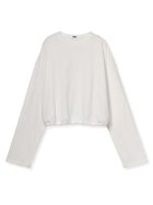 【ミラオーウェン/Mila Owen】のショート丈ドロストロングTシャツ 大人の最旬トレンドファッション＆コーディネート founy(ファウニー) ファッション Fashion レディースファッション Fashion for Women トップス・カットソー Cut & Sew Tops シャツ・ブラウス・オフィスカジュアル Elegant Blouses & Button-Ups ロングTシャツ・Tシャツ Longline T-Shirts & Tees ヴィンテージ Vintage Style 今季 This Season, Current Season ショート Short, Short Length シンプル Simple, Minimal スマート Smart, Elegant バルーン Balloon, Balloon Silhouette ボトム Bottoms, Lower Wear ロング Long, Long-Length thumbnail WHT[001]|ID: prp329100004978424 ipo3291000000037309234
