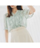 【ミッシュマッシュ/MISCH MASCH】のコーデを華やかに彩るラッフルシアーブラウス/MM528107 大人の最旬トレンドファッション＆コーディネート founy(ファウニー) ファッション Fashion レディースファッション Fashion for Women トップス・カットソー Cut & Sew Tops シャツ・ブラウス・オフィスカジュアル Elegant Blouses & Button-Ups 春 Spring シフォン Chiffon, Lightweight Fabric スリーブ Sleeve, Long Sleeve / Short Sleeve タイトスカート Pencil Skirt, Tight Skirt ダウン Down, Puffer デニム Denim, Jeans Material フェミニン Feminine, Girly フリル Frill, Ruffle ボトム Bottoms, Lower Wear ワイド Wide, Wide Fit S/S・春夏 SS, Spring/Summer, Warm Season おすすめ Recommended / Our Picks 夏 Summer エレガント 上品 Elegant thumbnail グリーン|ID: prp329100004978428 ipo3291000000037309270