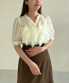 【ミッシュマッシュ/MISCH MASCH】のコーデを華やかに彩るラッフルシアーブラウス/MM528107 大人の最旬トレンドファッション＆コーディネート founy(ファウニー) ファッション Fashion レディースファッション Fashion for Women トップス・カットソー Cut & Sew Tops シャツ・ブラウス・オフィスカジュアル Elegant Blouses & Button-Ups 春 Spring シフォン Chiffon, Lightweight Fabric スリーブ Sleeve, Long Sleeve / Short Sleeve タイトスカート Pencil Skirt, Tight Skirt ダウン Down, Puffer デニム Denim, Jeans Material フェミニン Feminine, Girly フリル Frill, Ruffle ボトム Bottoms, Lower Wear ワイド Wide, Wide Fit S/S・春夏 SS, Spring/Summer, Warm Season おすすめ Recommended / Our Picks 夏 Summer エレガント 上品 Elegant thumbnail イエロー|ID: prp329100004978428 ipo3291000000037309271