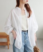 【ディスコート/Discoat】の【WEB限定】コットンシアーバンドカラーシャツ 大人の最旬トレンドファッション＆コーディネート founy(ファウニー) ファッション Fashion レディースファッション Fashion for Women トップス・カットソー Cut & Sew Tops シャツ・ブラウス・オフィスカジュアル Elegant Blouses & Button-Ups インナー Innerwear シンプル Simple, Minimal エレガント 上品 Elegant 羽織 Haori, Light Jacket thumbnail オフホワイト|ID: prp329100004978434 ipo3291000000037309304