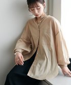 【ディスコート/Discoat】の【WEB限定】コットンシアーバンドカラーシャツ 大人の最旬トレンドファッション＆コーディネート founy(ファウニー) ファッション Fashion レディースファッション Fashion for Women トップス・カットソー Cut & Sew Tops シャツ・ブラウス・オフィスカジュアル Elegant Blouses & Button-Ups インナー Innerwear シンプル Simple, Minimal エレガント 上品 Elegant 羽織 Haori, Light Jacket thumbnail ベージュ|ID: prp329100004978434 ipo3291000000037309306