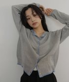 【ヘラム/hellam】のリネンライク配色カーディガン 大人の最旬トレンドファッション＆コーディネート founy(ファウニー) ファッション Fashion レディースファッション Fashion for Women トップス・カットソー Cut & Sew Tops カーディガン・羽織り Layered Style Cardigans カーディガン Cardigan, Knitwear thumbnail グレー|ID: prp329100004978435 ipo3291000000037309311