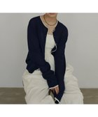 【ヘラム/hellam】のリネンライク配色カーディガン 大人の最旬トレンドファッション＆コーディネート founy(ファウニー) ファッション Fashion レディースファッション Fashion for Women トップス・カットソー Cut & Sew Tops カーディガン・羽織り Layered Style Cardigans カーディガン Cardigan, Knitwear thumbnail ネイビー|ID: prp329100004978435 ipo3291000000037309312