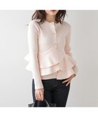 【ラジュール/Lajour】のペプラムリブニットカーディガン 大人の最旬トレンドファッション＆コーディネート founy(ファウニー) ファッション Fashion レディースファッション Fashion for Women トップス・カットソー Cut & Sew Tops ニット Knit Tops & Sweaters カーディガン・羽織り Layered Style Cardigans 2026年 2026 2026春夏・S/S Spring/Summer 2026 SS26 アシンメトリー Asymmetrical Style イレギュラー Irregular Design デコルテ Décolleté, Neckline フリル Frill, Ruffle ペプラム Peplum, Flared Hem thumbnail Uネックピンク|ID: prp329100004978437 ipo3291000000037309330
