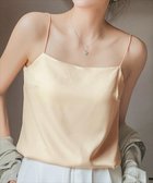 【ラジュール/Lajour】のカップ付きキャミソール 大人の最旬トレンドファッション＆コーディネート founy(ファウニー) ファッション Fashion レディースファッション Fashion for Women トップス・カットソー Cut & Sew Tops キャミソール&ノースリーブ Camisoles & Sleeveless Tops キャミソール Camisole, Spaghetti Strap Top サテン Satin, Glossy Fabric デコルテ Décolleté, Neckline フィット Fit, Slim Fit ラップ Wrap, Wrap Design エレガント 上品 Elegant thumbnail Aタイプベージュ|ID: prp329100004978444 ipo3291000000037309370