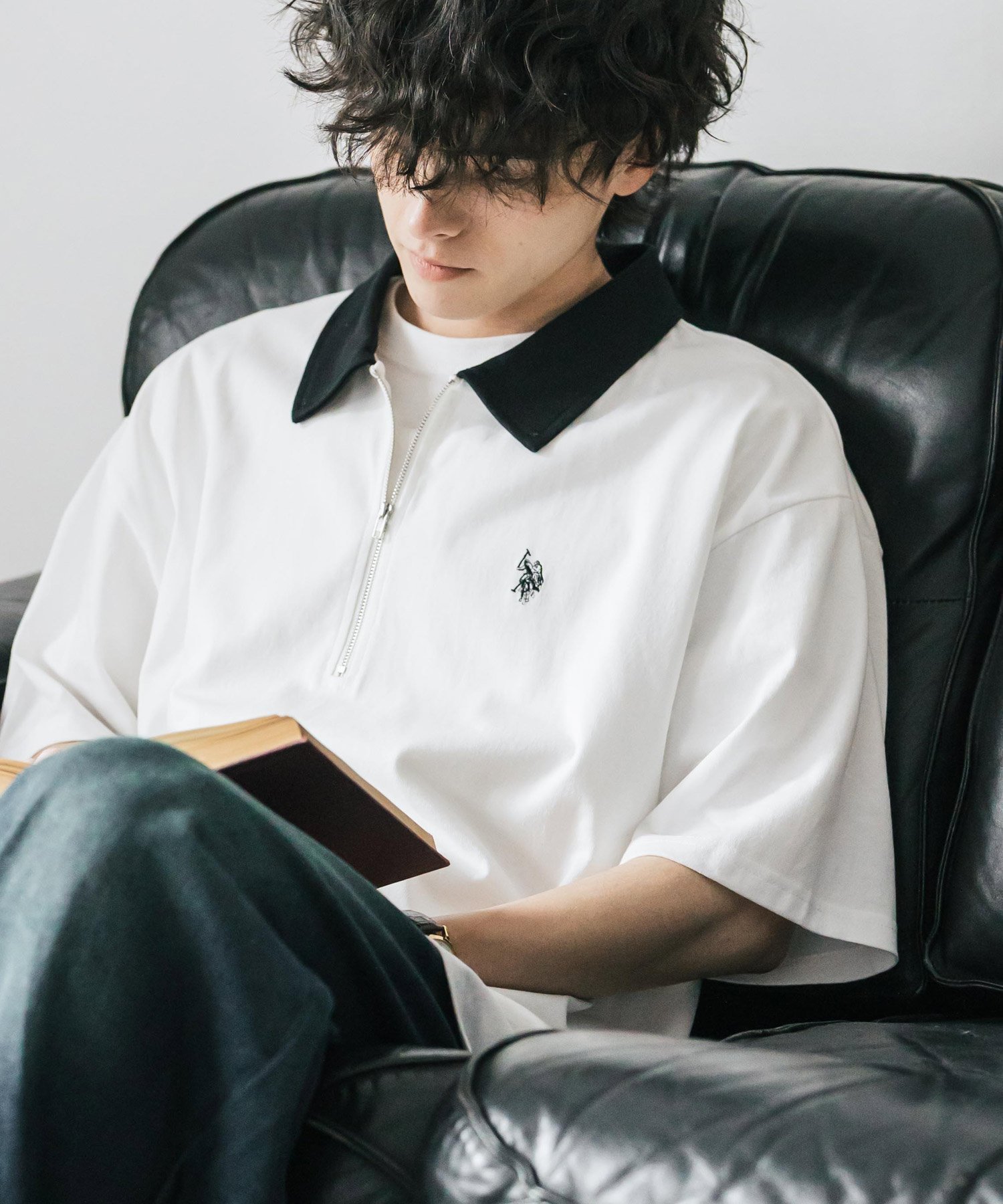 【ロッキーモンロー/Rocky Monroe】の新色追加 U.S. POLO ASSN. ワンポイントロゴ刺繍天竺半袖ハーフZIPポロ インテリア・キッズ・メンズ・レディースファッション・服の通販 founy(ファウニー) 　ファッション　Fashion　レディースファッション　Fashion for Women　トップス・カットソー　Cut & Sew Tops　インナー　Innerwear　シンプル　Simple, Minimal　スポーツ　Sports, Activewear　スリット　Slit, Slit Detail　ハーフ　Half, Half-Length　バランス　Balance, Style Balance　ポロシャツ　Polo Shirt, Collared Tee　別注　Limited Edition, Custom Order　半袖　Short Sleeve, Half Sleeve　メンズ　Men's, Menswear　リラックス　Relax, Relaxed Fit　ワイド　Wide, Wide Fit　ワンポイント　One Point, Statement Accent　再入荷　Restock / Back in Stock　おすすめ　Recommended / Our Picks　2026年　2026　2026春夏・S/S　Spring/Summer 2026 SS26　ホワイト×ブラック|ID: prp329100004978447 ipo3291000000037309395