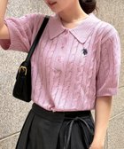 【ラナン/Ranan】のRanan/ U.S.P 半袖襟付きニット 大人の最旬トレンドファッション＆コーディネート founy(ファウニー) ファッション Fashion レディースファッション Fashion for Women トップス・カットソー Cut & Sew Tops ニット Knit Tops & Sweaters イタリア Italy 春 Spring 腕時計 Wristwatch コレクション Collection, Seasonal Line 今季 This Season, Current Season シンプル Simple, Minimal スラックス Slacks, Dress Pants デニム Denim, Jeans Material トレンド Trend, Trending Now バレエ Ballet, Ballet Style フェミニン Feminine, Girly ベーシック Basic, Essential 半袖 Short Sleeve, Half Sleeve メンズ Men's, Menswear ワンポイント One Point, Statement Accent おすすめ Recommended / Our Picks 夏 Summer エレガント 上品 Elegant thumbnail ピンク|ID: prp329100004978448 ipo3291000000037309404