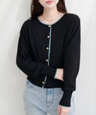 【ナチュラルクチュール/natural couture】の【sherbet line】接触冷感・UVカット付き配色金ボタンカーディガン 大人の最旬トレンドファッション＆コーディネート founy(ファウニー) ファッション Fashion レディースファッション Fashion for Women トップス・カットソー Cut & Sew Tops カーディガン・羽織り Layered Style Cardigans エレガント 上品 Elegant カーディガン Cardigan, Knitwear サンダル Sandals, Summer Shoes シンプル Simple, Minimal スニーカー Sneakers, Trainers デニム Denim, Jeans Material トレンド Trend, Trending Now フェミニン Feminine, Girly フロント Front, Front Design ロング Long, Long-Length ワイド Wide, Wide Fit 再入荷 Restock / Back in Stock おすすめ Recommended / Our Picks 夏 Summer 旅行 Travel 2026年 2026 2026春夏・S/S Spring/Summer 2026 SS26 thumbnail ブラック|ID: prp329100004978458 ipo3291000000037309469