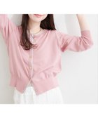 【ナチュラルクチュール/natural couture】の【sherbet line】接触冷感・UVカット付き配色金ボタンカーディガン 大人の最旬トレンドファッション＆コーディネート founy(ファウニー) ファッション Fashion レディースファッション Fashion for Women トップス・カットソー Cut & Sew Tops カーディガン・羽織り Layered Style Cardigans エレガント 上品 Elegant カーディガン Cardigan, Knitwear サンダル Sandals, Summer Shoes シンプル Simple, Minimal スニーカー Sneakers, Trainers デニム Denim, Jeans Material トレンド Trend, Trending Now フェミニン Feminine, Girly フロント Front, Front Design ロング Long, Long-Length ワイド Wide, Wide Fit 再入荷 Restock / Back in Stock おすすめ Recommended / Our Picks 夏 Summer 旅行 Travel 2026年 2026 2026春夏・S/S Spring/Summer 2026 SS26 thumbnail ピンク|ID: prp329100004978458 ipo3291000000037309471